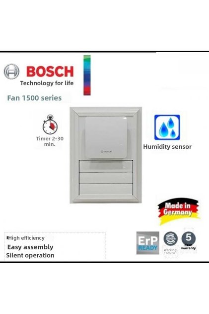 F1500 Dh 100 Luxury Time Adjustable Bathroom Ventilation with Humidity Sensor and Aspirator Aluminum 45X45