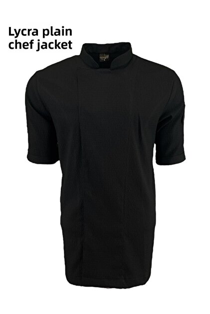 Exclusive Chef Jacket Black Shortcut Lycra