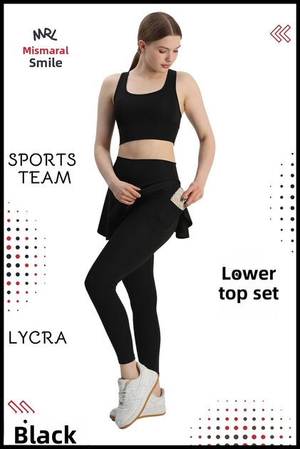 Women's 2-Piece Set High Waist Shorts Leggings & Padded Sports Crop Fitness Running Sportswear Sea Pool Beach 3104