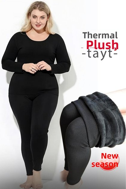 Women's Seamless Ankle Wrap Special Band Inside Surface Plush Plus Size Thermal Leggings