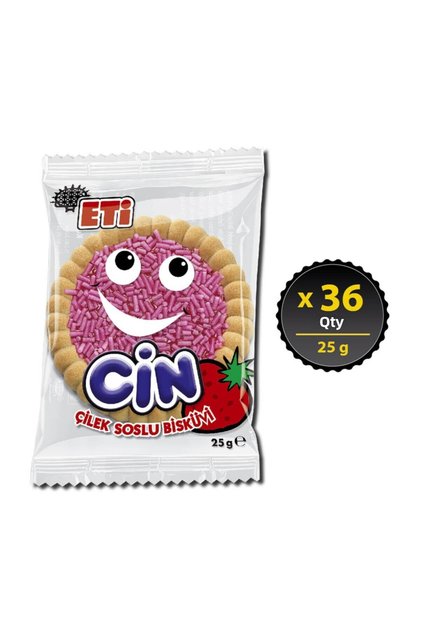 Cin Strawberry Biscuits 25 g X 36 Pieces