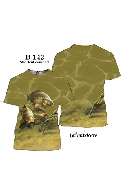 Our Carp Fishing Enthusiasts' Special Short-Sleeved T-Shirt with Carp Fish Design.