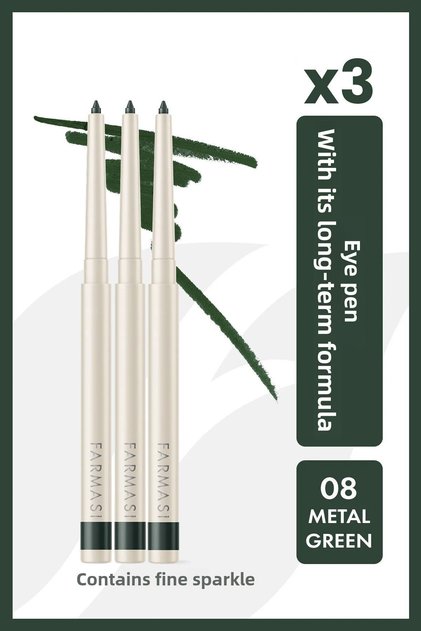 3-Piece Eyeliner with Lift 08 Metalgreen