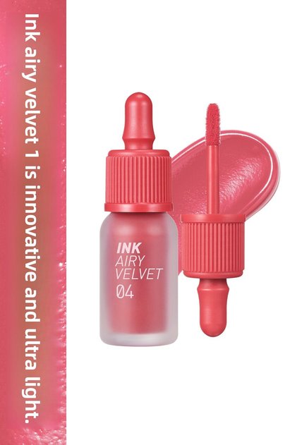 Velvet Finish Tint with Long-Lasting and Lightweight Formula, Peripera Ink Airy Velvet (4 Pretty Pink)