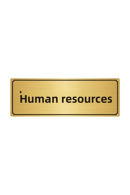 Human Resources Orientation Board 5 Cmx20 cm Gold Color Metal