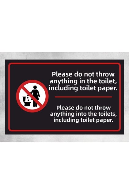 Please Do Not Use Toilet Toilet Paper Sign Board 27X17 cm Polycarbonate