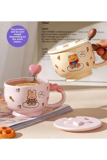 Cute Animal Figured Mug with Lid