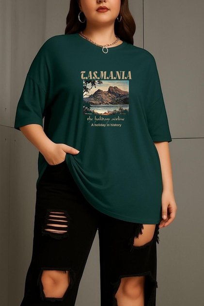 Large Size Tasmania Printed Unisex T-Shirt