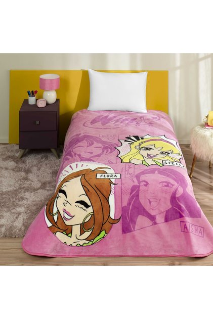 Licensed Winx Girl Power Single Personality Blanket