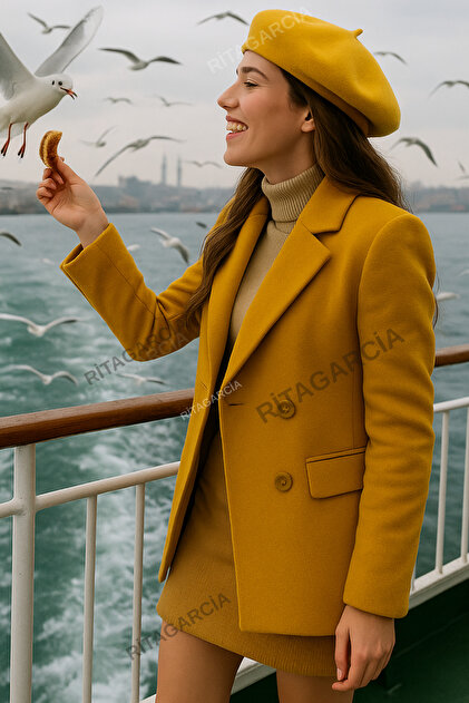 French Felt Yellow Painter Beret