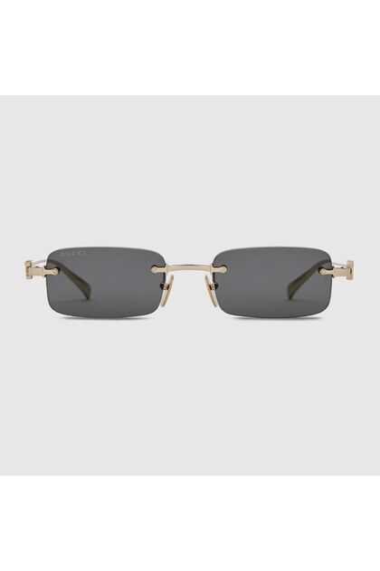 Gucci Unisex Dikdörtgen güneş gözlüğü gg1808s 003 52-20, Altın