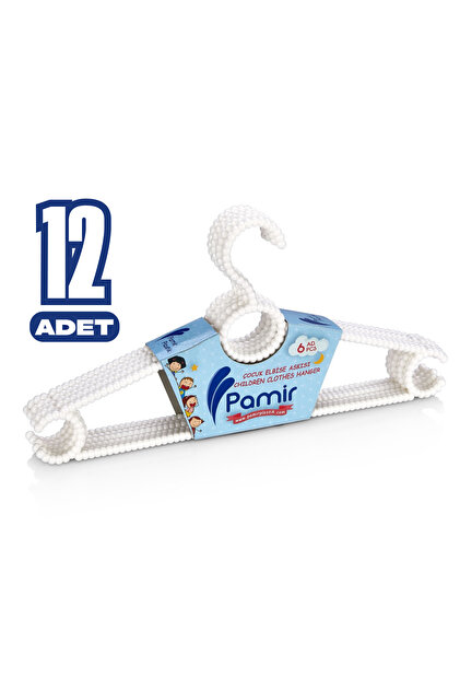 12 Adet Boncuk Çocuk ve Bebek Kıyafet Askısı Elbise Askısı