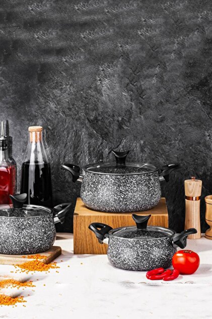 طقم أطباق كاسرول Ultra Granit من Taç، مكوّن من 3 قطع