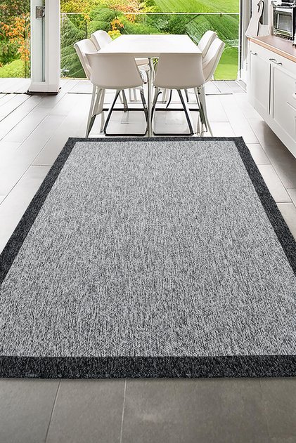Capri Modern Gri Sisal Dokuma Halı Salon Halısı Mutfak Balkon Halısı Koridor Halısı 13345A