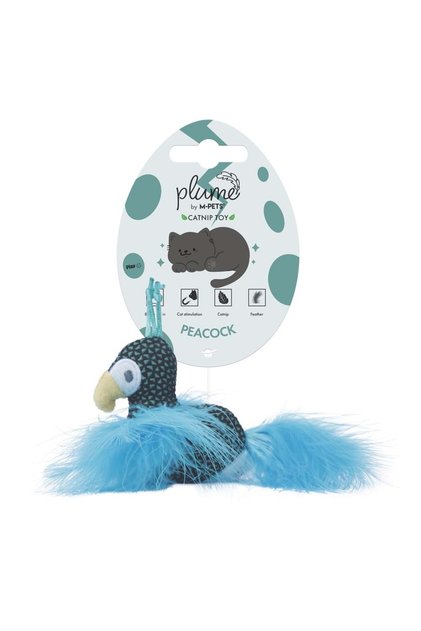 Plume Peaock Catnip Cat Toy Blue