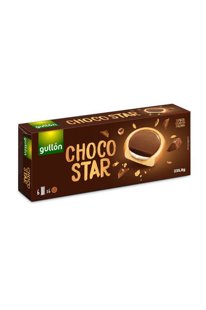 Biscuiti cu crema si glazura de ciocolata cu lapte, Gullon, 235,8g