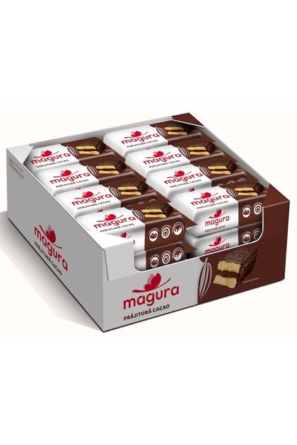 Prajitura cu crema de cacao Magura, 24buc x 35g, 840g
