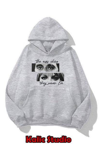 Eyes Don'T Lie Oversize Sweatshirt Gray