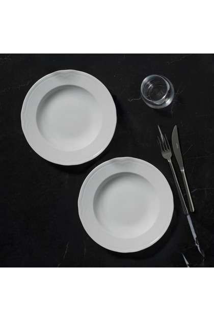 GÜRAL PORSELEN Venedik 6 Adet 23 Cm Çukur Yemek Tabağı