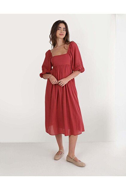 Aerie Crochet Midi Dress