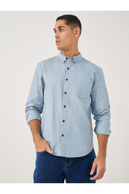 Button Down Collar Regular Fit Oxford Shirt