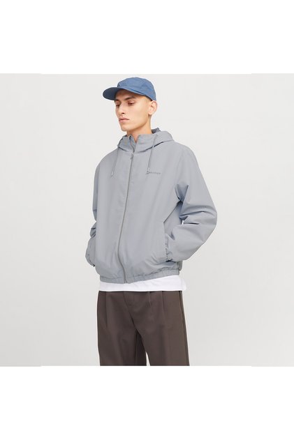 Jack&Jones Legacy Light Hood Erkek Gri Kapüşonlu Ceket