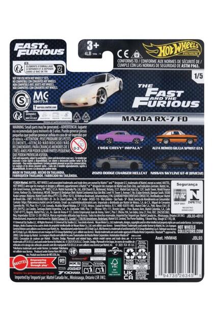 HOT WHEELS Premium Fast & Furious Mazda RX-7 FD HNW46 JBL93