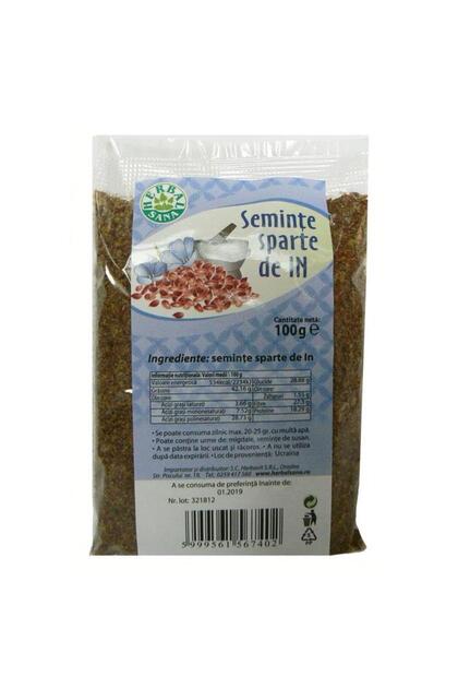 Semințe de in zdrobite 100g