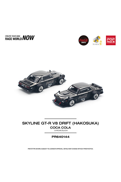 Toyki Toys Pop Race Coca-Cola Skyline GT-R V8 Drift (HAKOSUKA