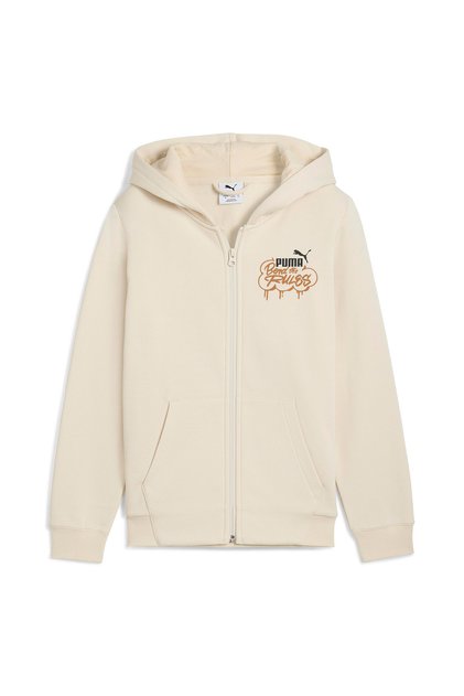 Mid 90s Full Zip Çocuk Bej Kapüşonlu Ceket