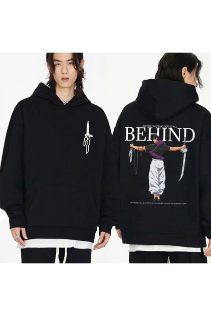 Black Fushiguro Toji Behind Hoodie