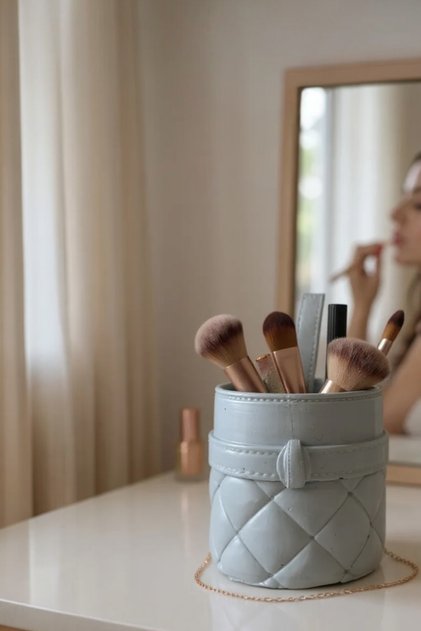 Handmade Decorative Large Organizer | Makeup Brush, Jewelry, Pen and Multi-Purpose Desktop Organizer