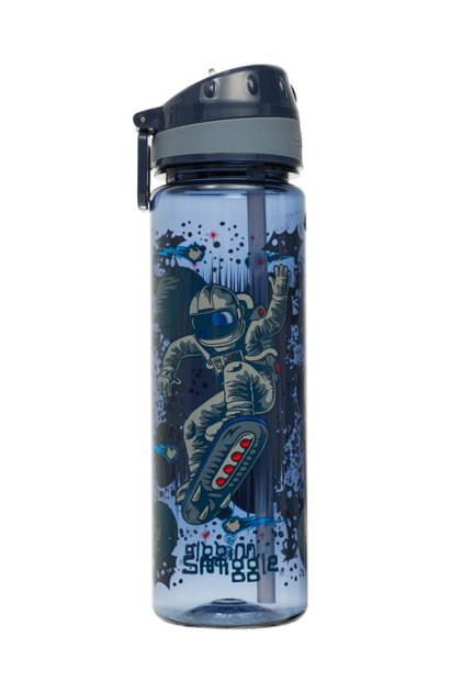 Astronaut Themed 650ml Water Bottle with Straw, Bpa-Free, Children's School Gift
