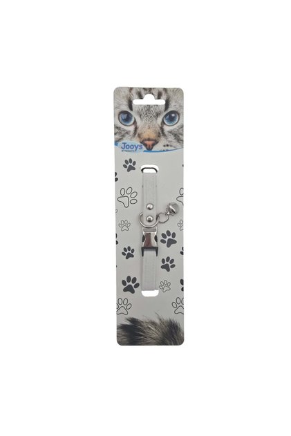 Velvet Bell Cat Collar White