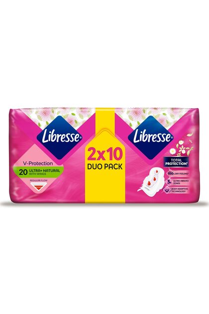 Absorbante Ultra Normal cu aloe vera si musetel, 2x10 bucati