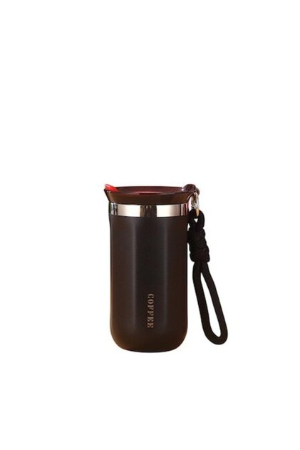 Termos de cafea Mixbo, cu mâner, oțel inoxidabil, negru, 350 ml