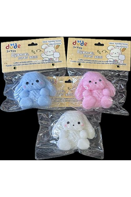 Online 3 Renk Birarada Tavşan Sukuşi Squishy Stres Oyuncağı