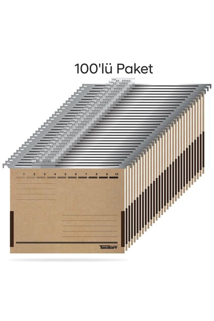 Tuna Tunakart ASD2005 Metal Askılı yan bezli körüklü dosya 100 lü