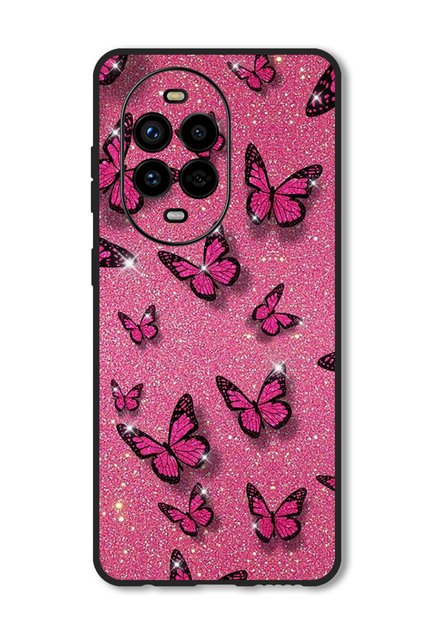 Case Compatible with Huawei Nova 13 Pro Protection Shockproof Bumper Cover Pink Butterflies