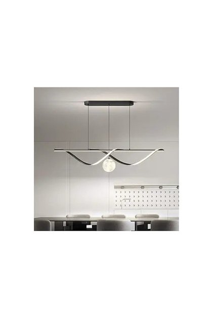 Lustra LED cu Telecomanda wifi 24G Negru intensitate reglabila 100 x 25 x 100 cm