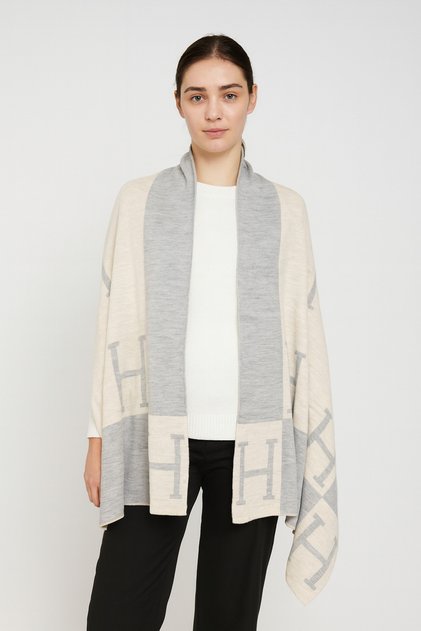 Patterned Reversible Knit Shawl
