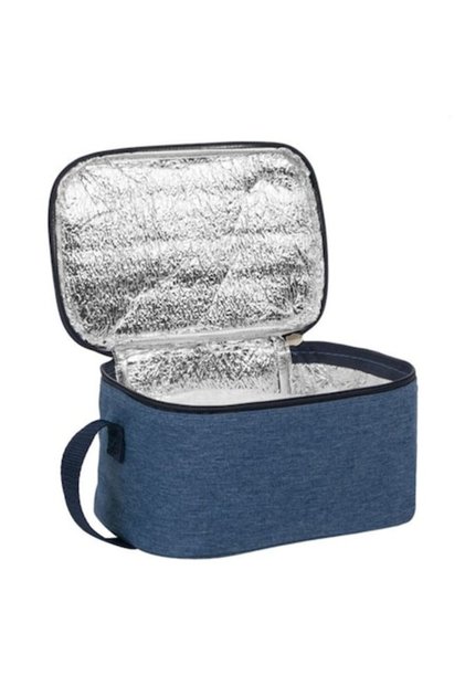 Geanta izoterma cu fermoar, albastru jeans, 4L, 21x12x14cm