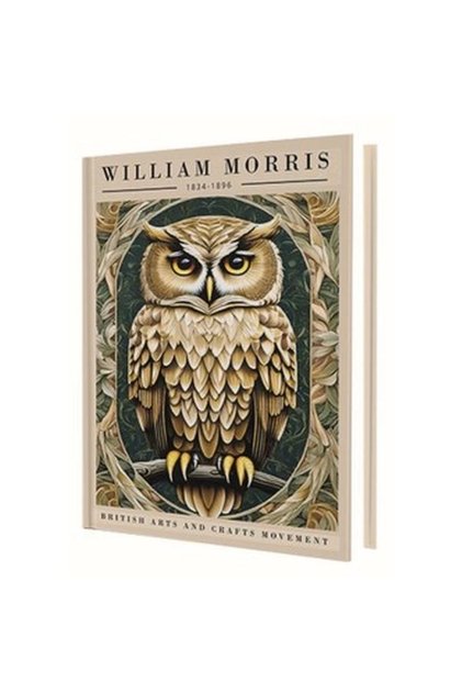 14X20 GOLD OWL ( WILLIAM MORRIS ) SERT KAPAK ÇİZGİLİ DEFTER 96 YP
