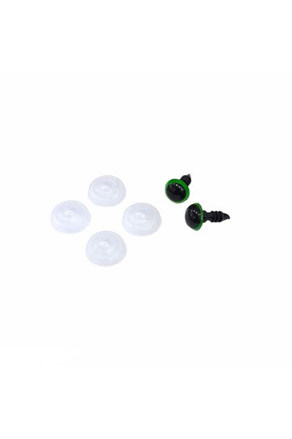 Amigurumi Screw Colored Eye - Green - 8 Mm - 50 Pieces (25 PAIRS) Locked Eye