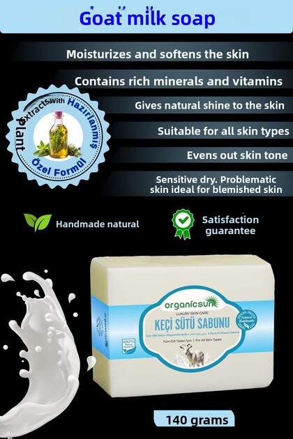 Natural Goat Milk Soap 140g Moisturizing and Renewing for All Skin Types