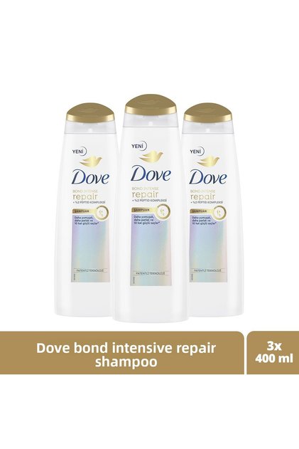 Hair Care Shampoo Bond Intense Repair + Peptide Complex 400 ml X3