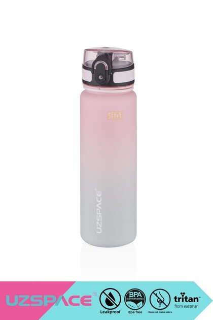 500ml New Double Color Leak-Proof Bpa-Free Motivational Tritan Water Bottle with Lockable Lid