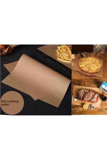 50Pcs Bakeable Greaseproof Baking Paper 30X40 Disposable Baking Paper Airfryer Paper