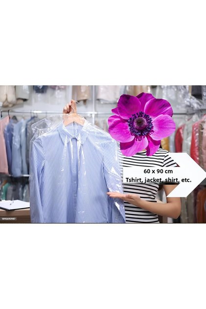 Hanging Shirt and Dress Bag - Clothing Protection Cover 60X90 and 60X160 (10 Pieces of Each Size)