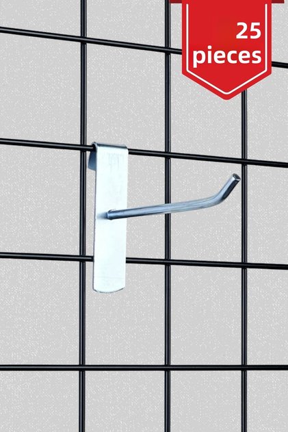 25Pcs 10cm Wire Board Hook with Shelf Wire Hanger and Wire Rod